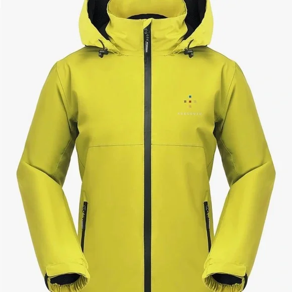Axesquin Women's Yellow Rain Jacket, Size Small - Picture 2 of 7